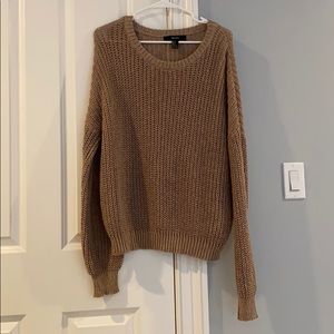 Oversized Cable Knit Tan Sweater from Forever 21